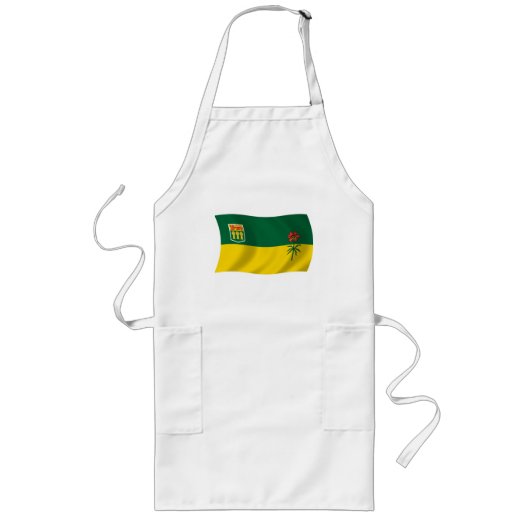Saskatchewan-Flaggen-Schürze Lange Schürze (Vorne)
