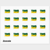 Saskatchewan-Flaggenaufkleber Runder Aufkleber (Blatt)