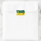 Saskatchewan-Flaggenaufkleber Runder Aufkleber (Tasche)