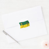 Saskatchewan-Flaggenaufkleber Runder Aufkleber (Umschlag)