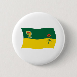 Saskatchewan-Flaggenknopf Button