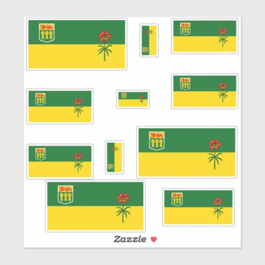 Saskatchewan Flags Graphic Aufkleber (Blatt)