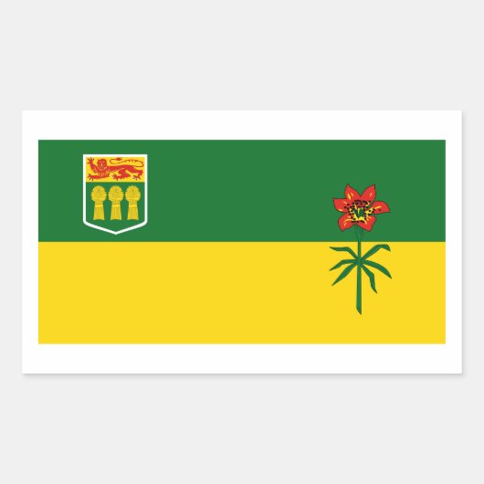Saskatchewan Flags Graphic Rechteckiger Aufkleber (Vorderseite)