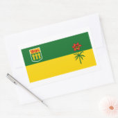 Saskatchewan Flags Graphic Rechteckiger Aufkleber (Umschlag)