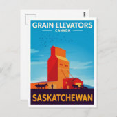 Saskatchewan Grain Elevator Vintage Postkarte (Vorne/Hinten)