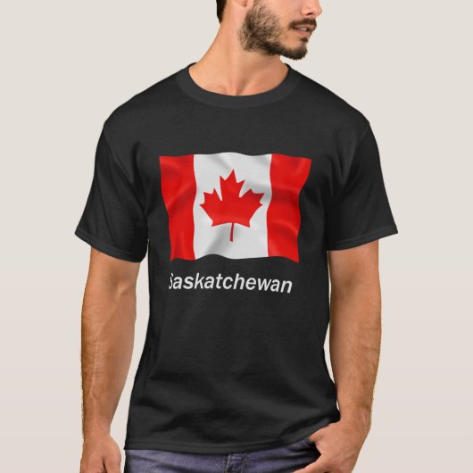 Saskatchewan - grundlegender dunkler T - Shirt (Vorderseite)