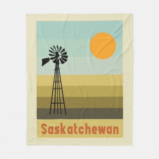 Saskatchewan Kanada Fleecedecke (Vorderseite)
