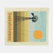 Saskatchewan Kanada Fleecedecke (Vorderseite (Horizontal))