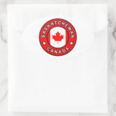 Saskatchewan Kanada Ovaler Aufkleber (Tasche)