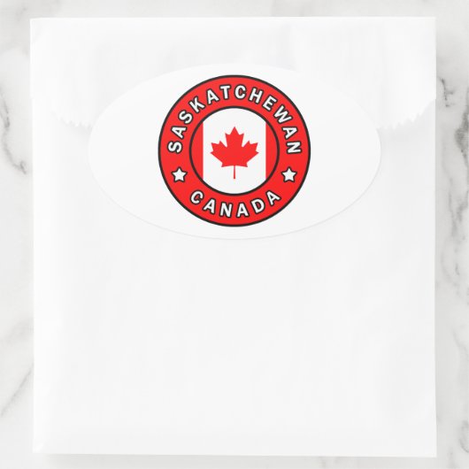Saskatchewan Kanada Ovaler Aufkleber (Tasche)