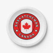 Saskatchewan Kanada Pappteller (Vorderseite)