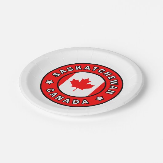 Saskatchewan Kanada Pappteller (Schrägansicht)