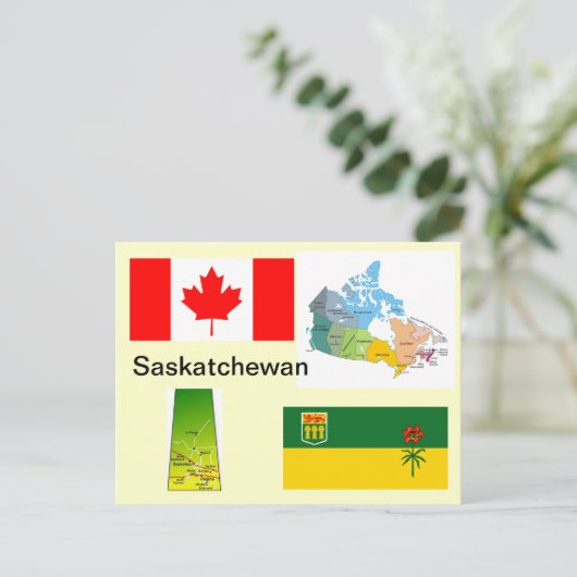 Saskatchewan Kanada Postkarte (Stehend Vorderseite)