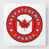 Saskatchewan Kanada Quadratische Wanduhr (Vorderseite)