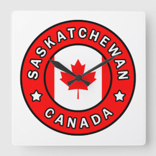 Saskatchewan Kanada Quadratische Wanduhr