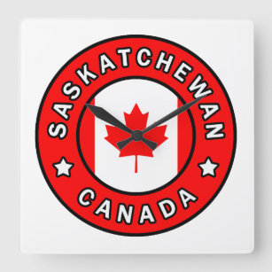 Saskatchewan Kanada Quadratische Wanduhr