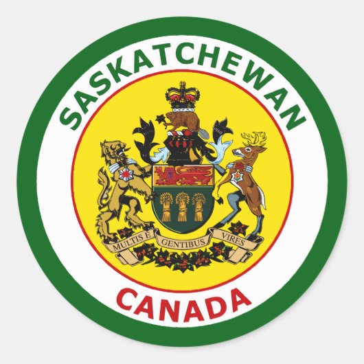 SASKATCHEWAN, KANADA RUNDER AUFKLEBER (Vorderseite)