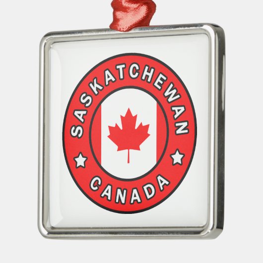 Saskatchewan Kanada Silbernes Ornament (Links)