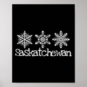 Saskatchewan Kanada Ski Skifahren Skifahrer Schnee Poster