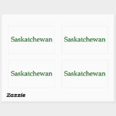 Saskatchewan Kanada (Text-Logo) Rechteckiger Aufkleber (Blatt)