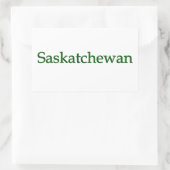 Saskatchewan Kanada (Text-Logo) Rechteckiger Aufkleber (Tasche)