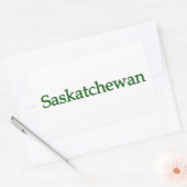 Saskatchewan Kanada (Text-Logo) Rechteckiger Aufkleber (Umschlag)