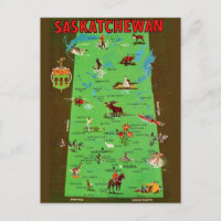 Saskatchewan Kanada Vintage-Postkarte