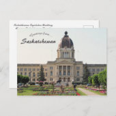 Saskatchewan Legislative Gebäude Postkarte (Vorne/Hinten)
