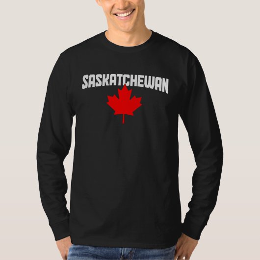 Saskatchewan Maple Leaf Canada Canadian Flag Pride T-Shirt (Vorderseite)