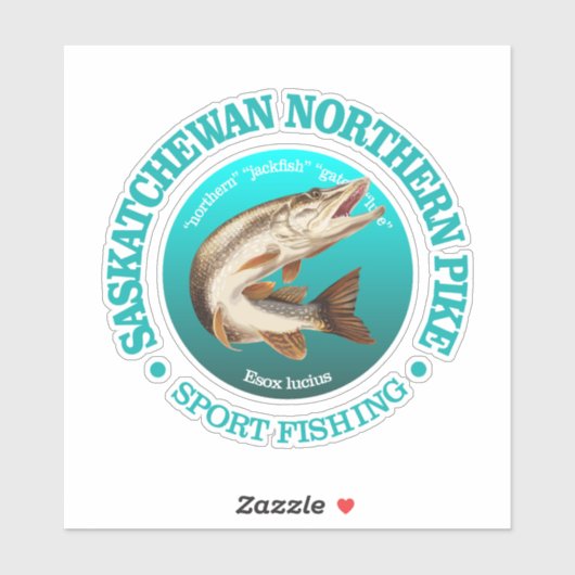 Saskatchewan Pike Fishing Aufkleber (Blatt)