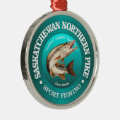 Saskatchewan Pike Fishing Ornament Aus Metall (Rechts)