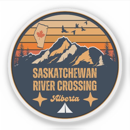 Saskatchewan River Crossing, Alberta Aufkleber (Vorderseite)