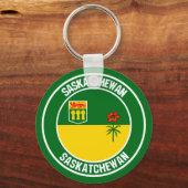 Saskatchewan Round Emblem Schlüsselanhänger (Vorderseite)