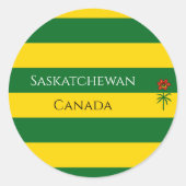 Saskatchewan Runder Aufkleber (Vorderseite)