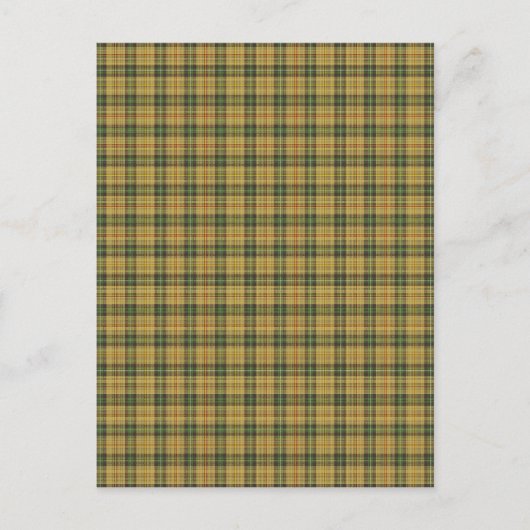 Saskatchewan Tartan Postkarte (Vorderseite)