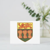 Saskatchewan-Wappen (alternativ) Postkarte (Stehend Vorderseite)