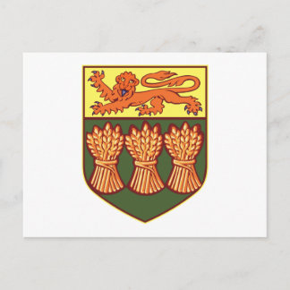 Saskatchewan-Wappen (alternativ) Postkarte