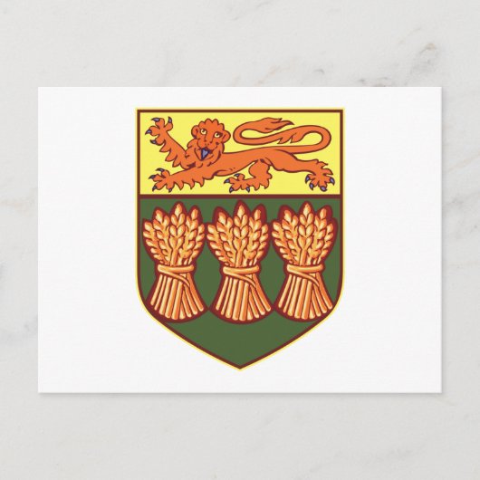Saskatchewan-Wappen (alternativ) Postkarte (Vorderseite)