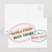 Saskatoon Been dort getan Postkarte (Vorne/Hinten)
