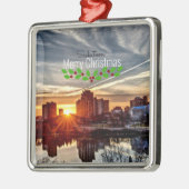 Saskatoon Cityscape Ornament Aus Metall (Links)