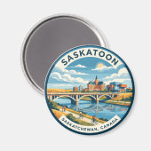 Saskatoon Kanada Magnet (Vorderseite/Rückseite)