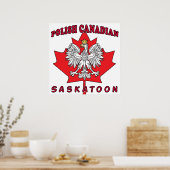 Saskatoon Polnisches kanadisches Leaf Poster (Küche)