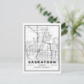 Saskatoon Saskatchewan Canada Travel City Map Postkarte (Stehend Vorderseite)