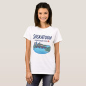 Saskatoon Saskatchewan Kanada Hübsche Skyline  T-Shirt (Vorne ganz)