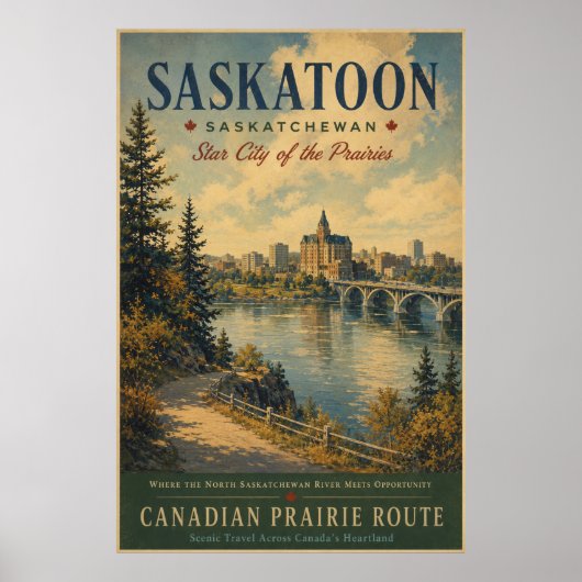 Saskatoon Star of the Prairies Vintage Poster (Vorne)