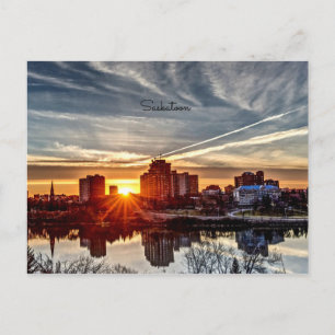 Saskatoon Sunset Postkarte
