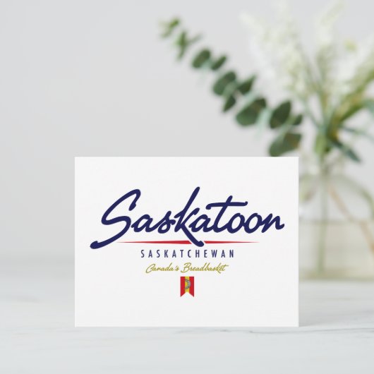 Saskatoskript Postkarte (Stehend Vorderseite)
