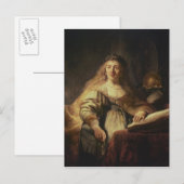 Saskia als Minerva Postkarte (Vorne/Hinten)