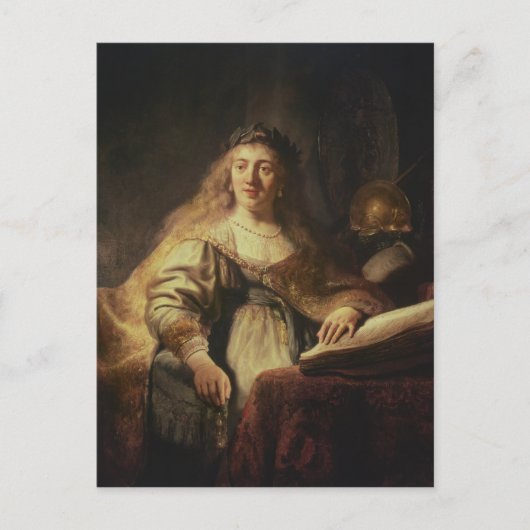 Saskia als Minerva Postkarte (Vorderseite)