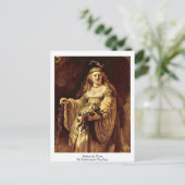 Saskia As Flora by Rembrandt Van Rijn Postkarte (Stehend Vorderseite)